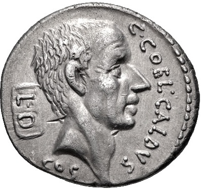 Caius Coelius Caldus Roman Consul 53 AR denarius Rome Mint CNG 920691 